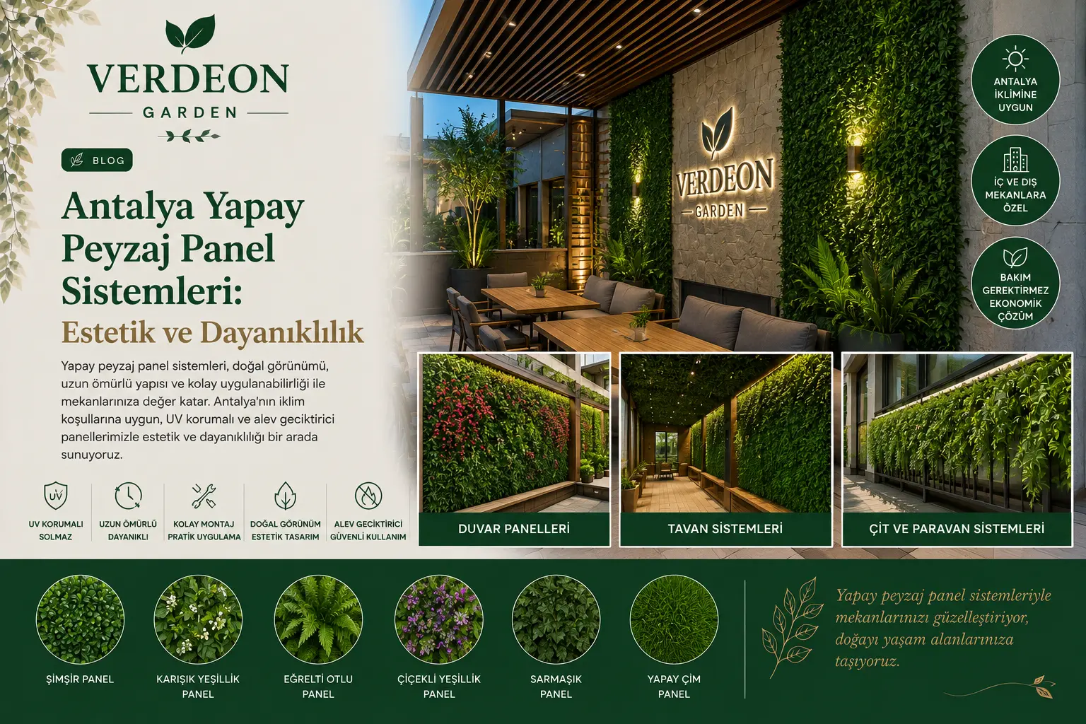 Antalya Yapay Peyzaj Panel Sistemleri: Estetik ve Dayanıklılık thumbnail